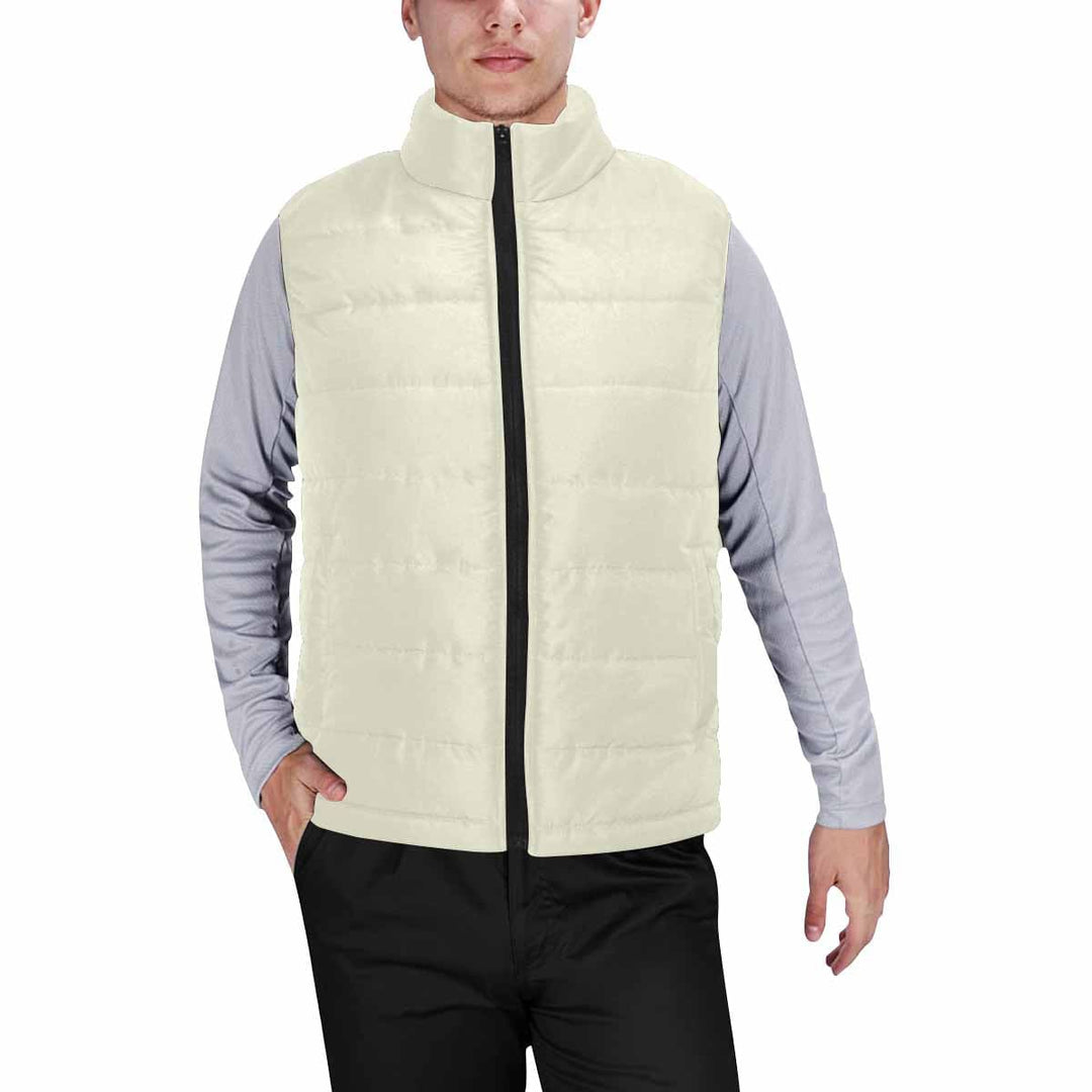 Beige Mens Padded Vest - Mens | Vests