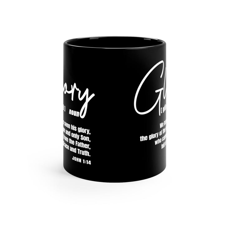 Black Ceramic Mug - 11oz Glory - Christian Inspiration - Decorative | Ceramic