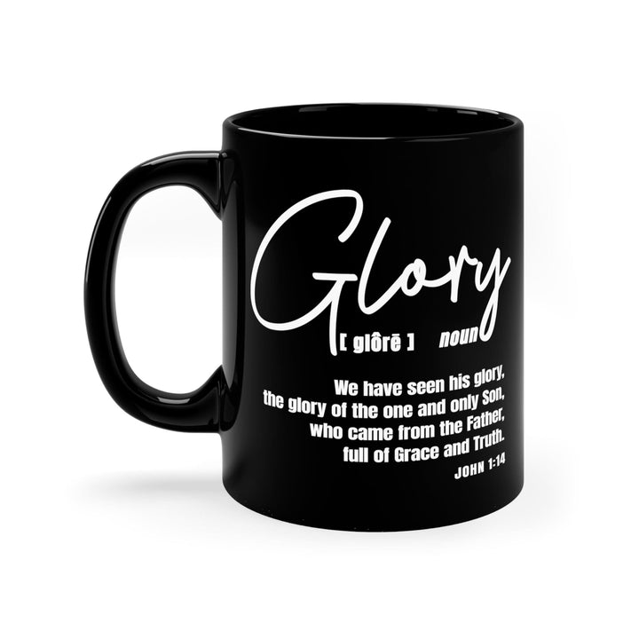 Black Ceramic Mug - 11oz Glory - Christian Inspiration - Decorative | Ceramic