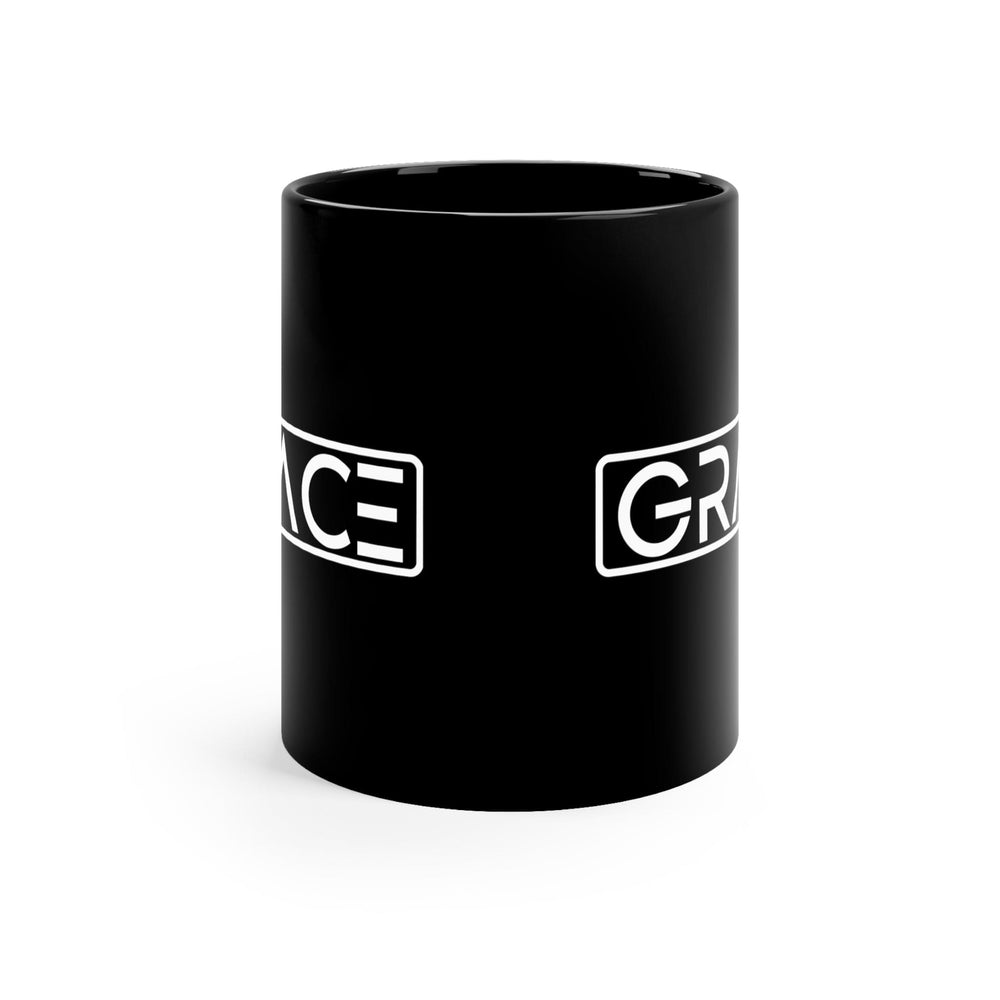 Black Ceramic Mug - 11oz Grace - Decorative | Ceramic Mugs | 11oz