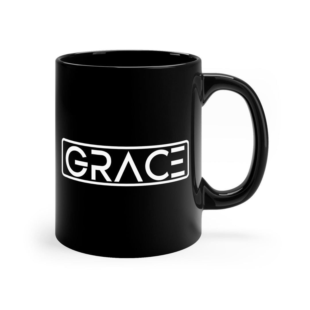 Black Ceramic Mug - 11oz Grace - Decorative | Ceramic Mugs | 11oz