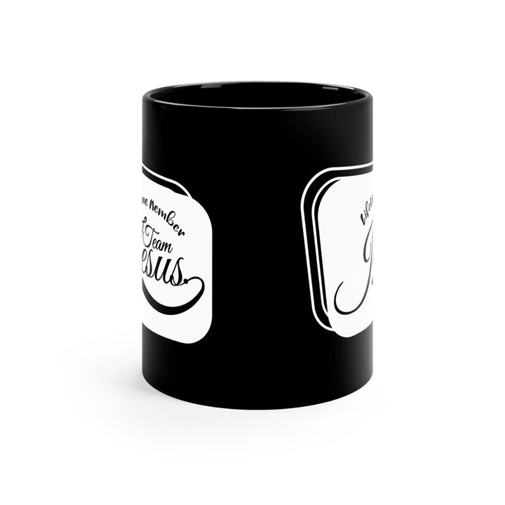 Black Ceramic Mug - 11oz Lifetime Member Team Jesus Illustration - Decorative