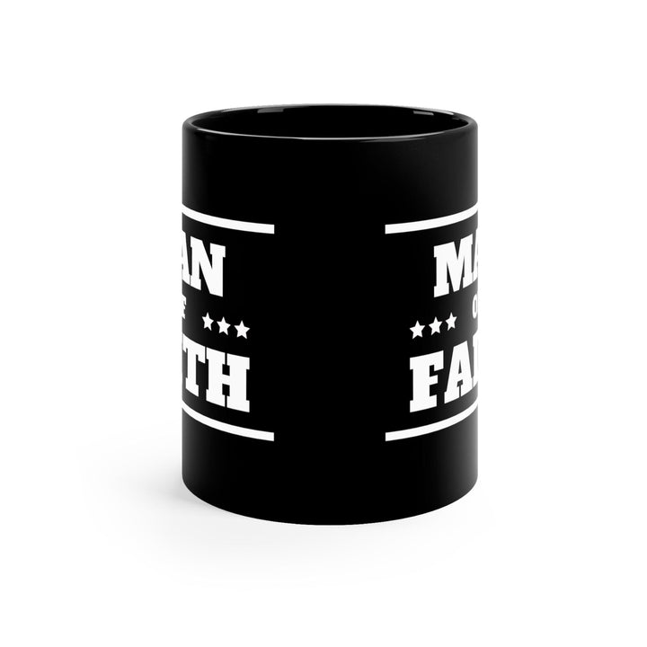 Black Ceramic Mug - 11oz Man of Faith - Decorative | Ceramic Mugs | 11oz