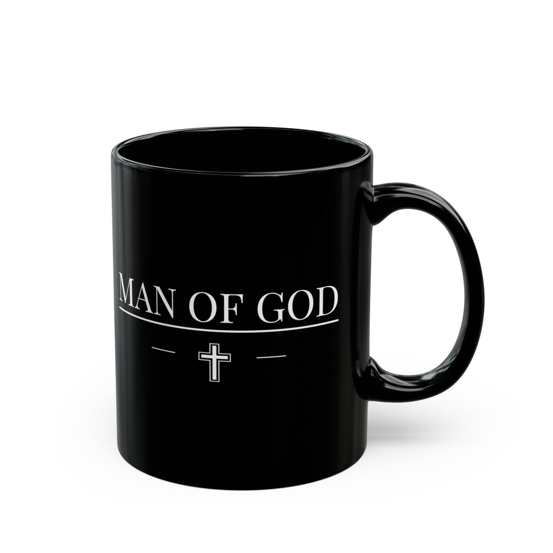 Black Ceramic Mug - 11oz Man Of God Print - Decorative | Ceramic Mugs | 11oz