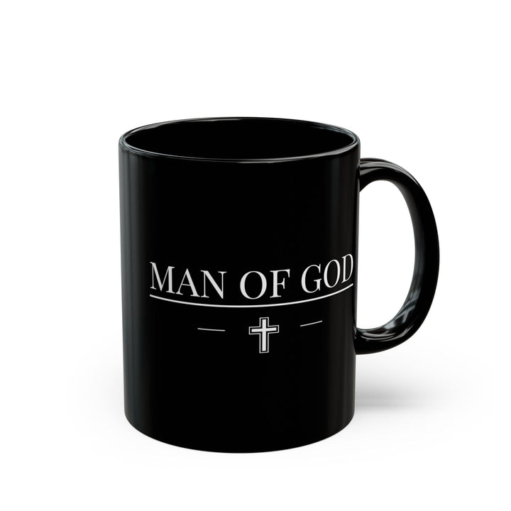 Black Ceramic Mug - 11oz Man Of God Print - Decorative | Ceramic Mugs | 11oz