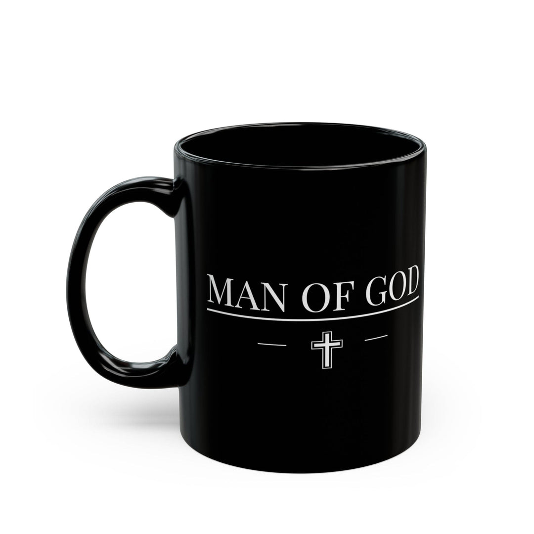 Black Ceramic Mug - 11oz Man Of God Print - Decorative | Ceramic Mugs | 11oz