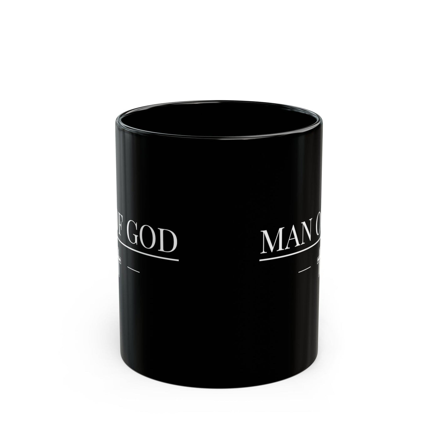 Black Ceramic Mug - 11oz Man Of God Print