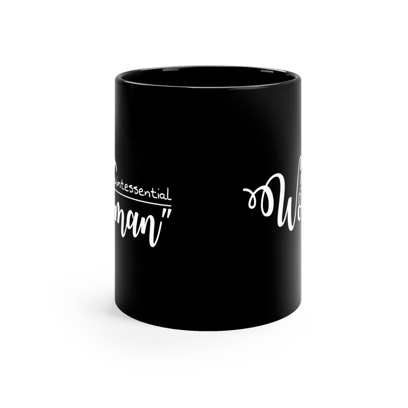 Black Ceramic Mug - 11oz Quintessential Woman Decorative | Mugs