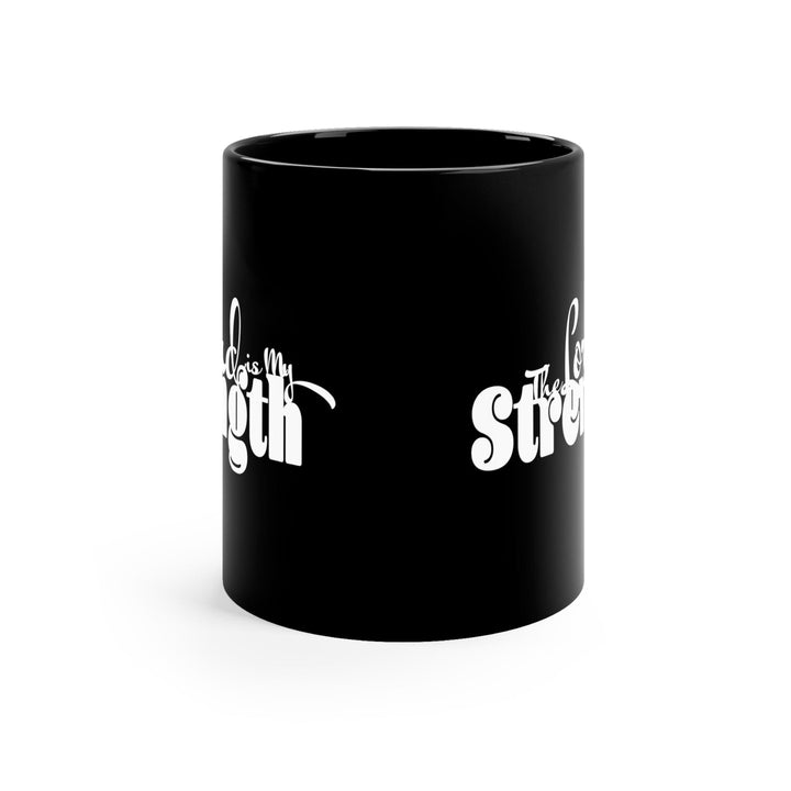 Black Ceramic Mug - 11oz the Lord is my Strength Illustration - Decorative