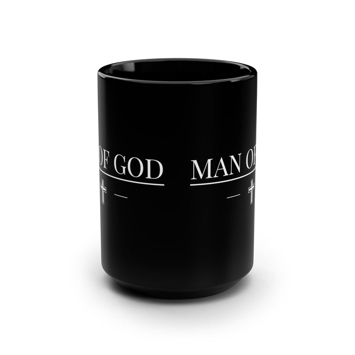 Black Ceramic Mug - 15oz Man Of God Print - Decorative | Ceramic Mugs | 15oz