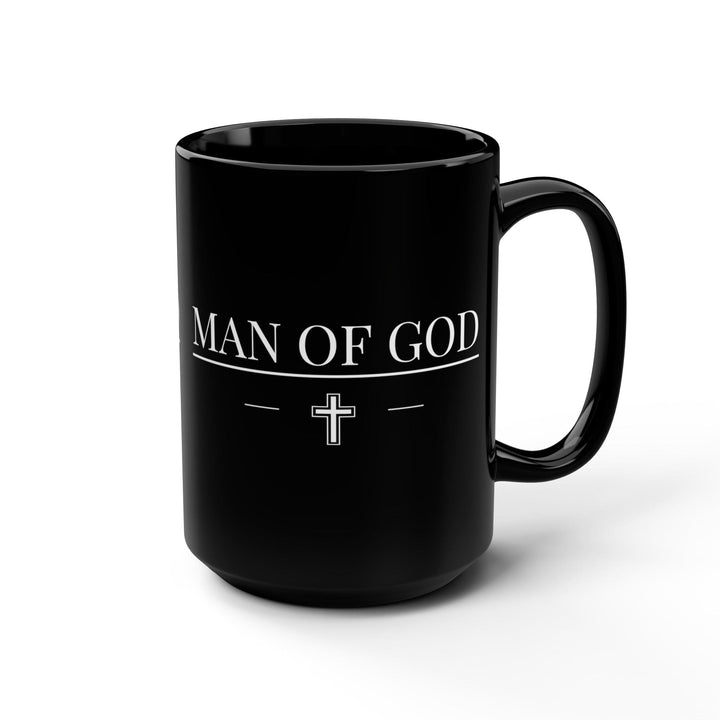 Black Ceramic Mug - 15oz Man Of God Print - Decorative | Ceramic Mugs | 15oz