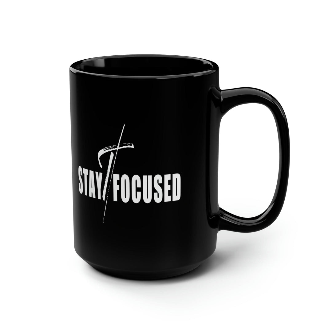 Black Ceramic Mug - 15oz Stay Focused Illustration - Decorative | Ceramic Mugs