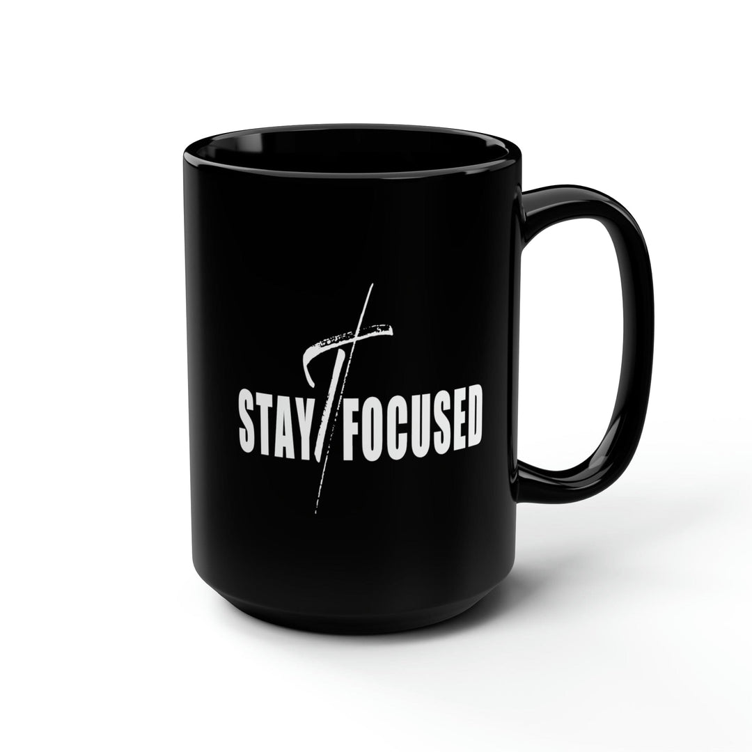 Black Ceramic Mug - 15oz Stay Focused Illustration - Decorative | Ceramic Mugs