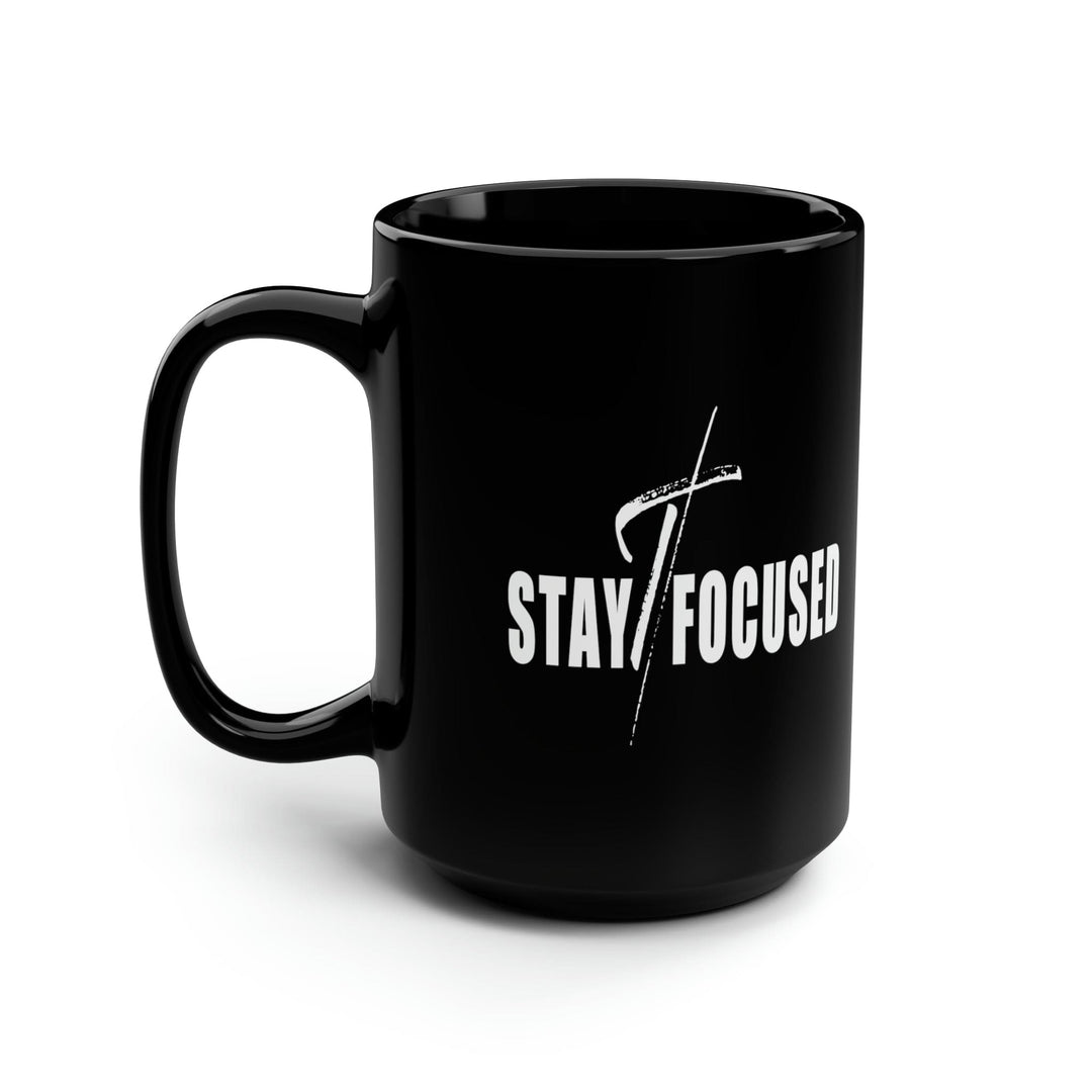 Black Ceramic Mug - 15oz Stay Focused Illustration - Decorative | Ceramic Mugs