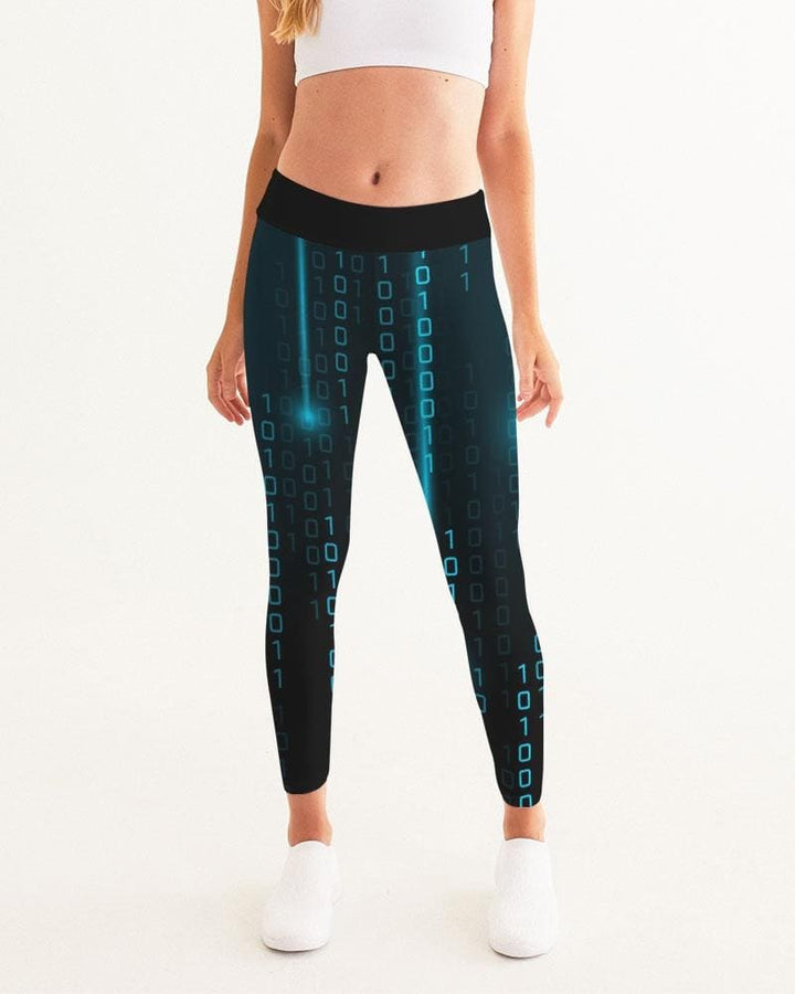 Blue Matrix Style Womens Leggings - Womens | Leggings