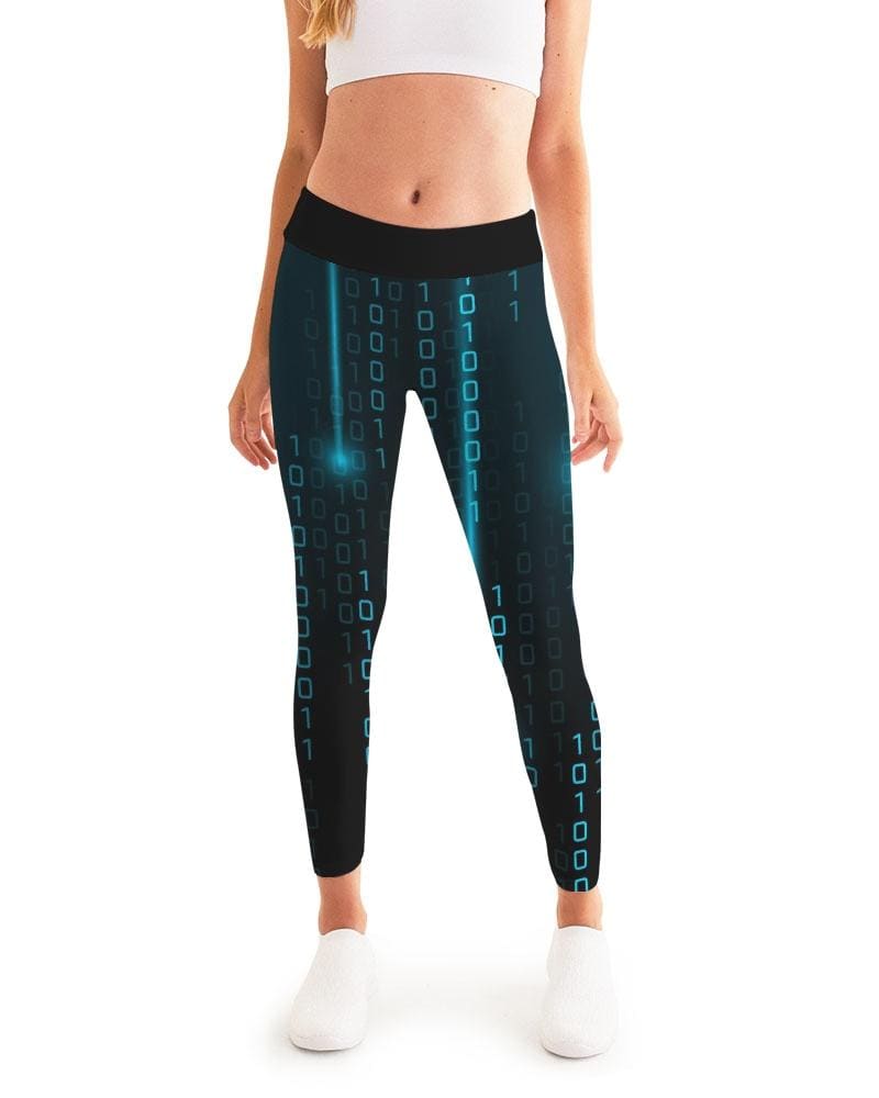 Blue Matrix Style Womens Leggings - Womens | Leggings