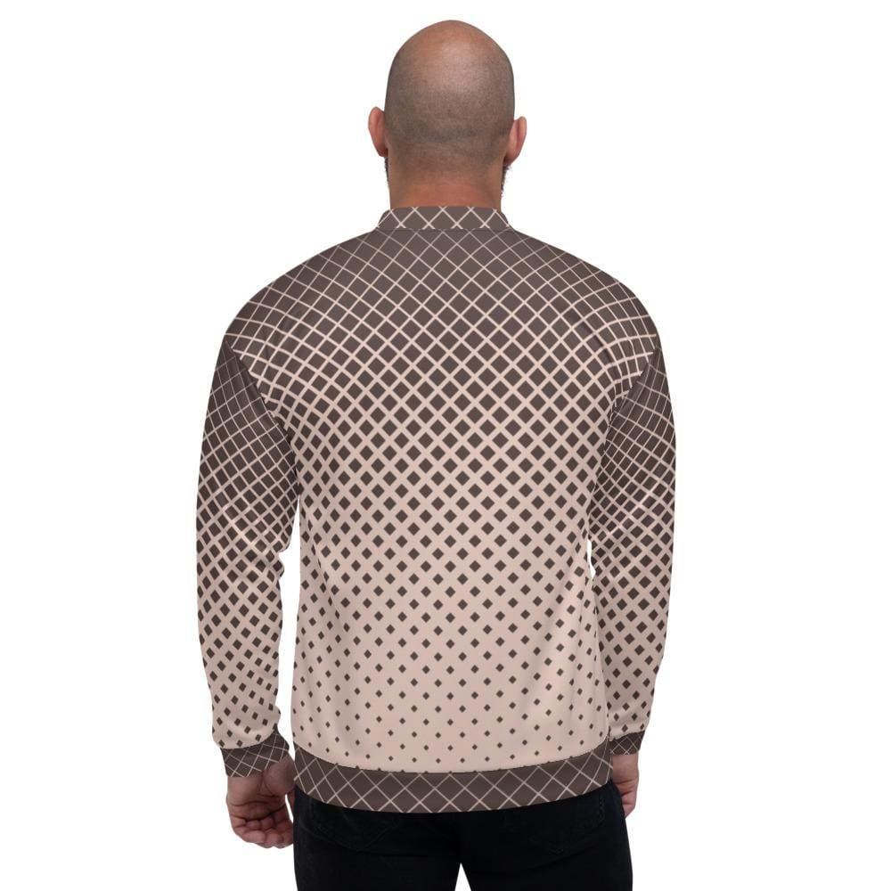 Bomber Jacket for Men Burgundy Halftone Dotted Pattern - Mens | Jackets