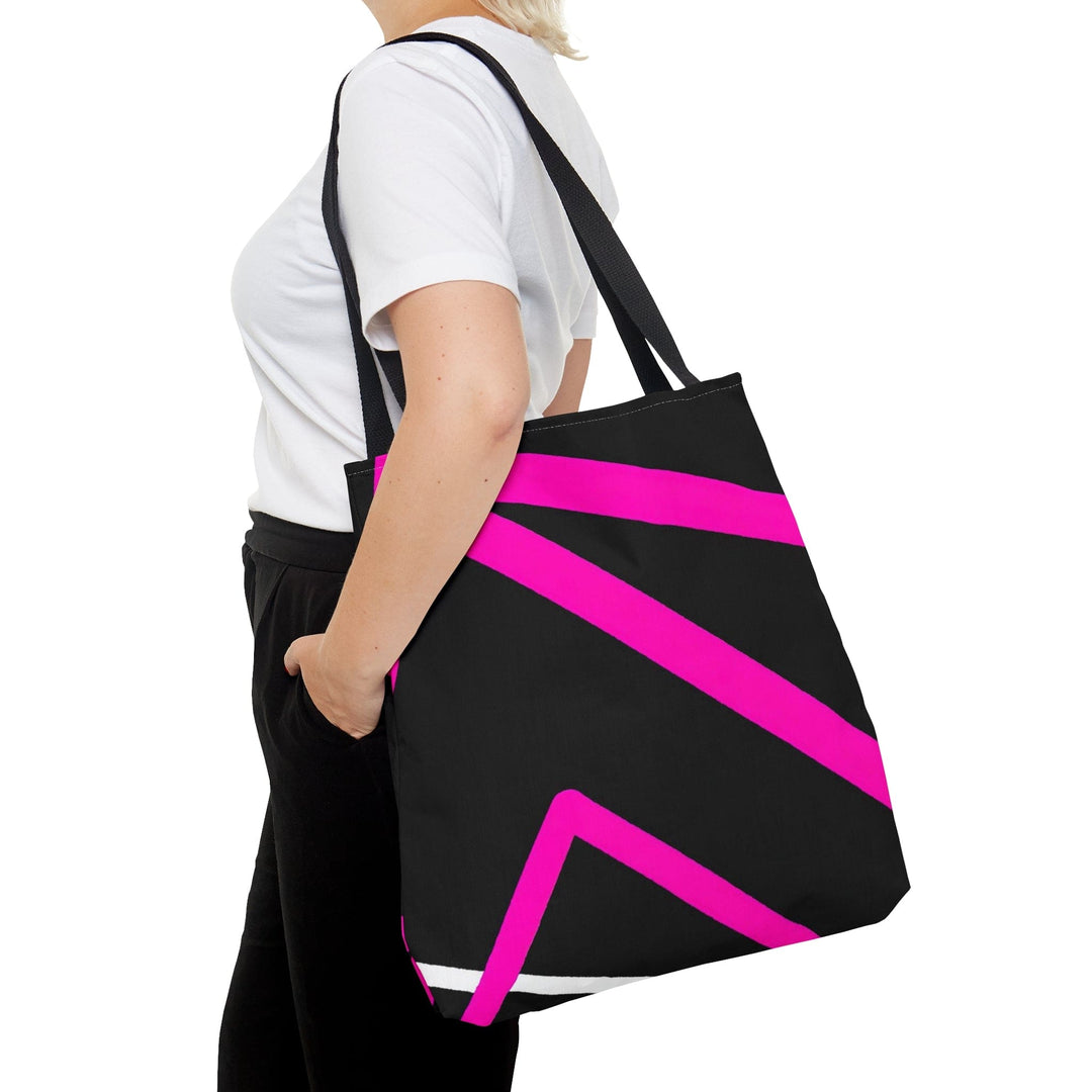 Canvas Tote Bag Black And Pink Pattern - Bags | Canvas Tote Bags