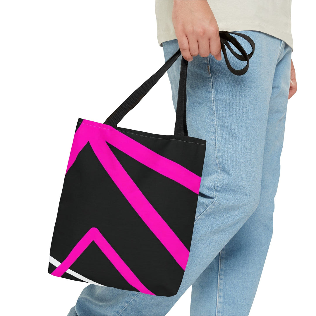 Canvas Tote Bag Black And Pink Pattern - Bags | Canvas Tote Bags