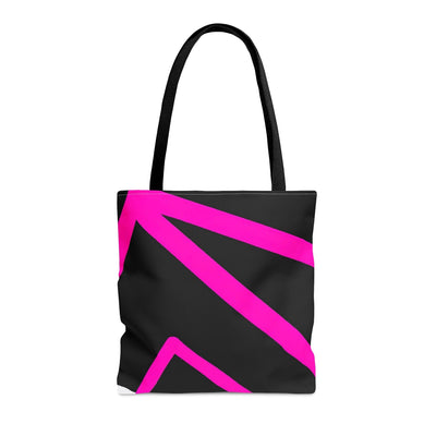 Canvas Tote Bag Black And Pink Pattern - Bags