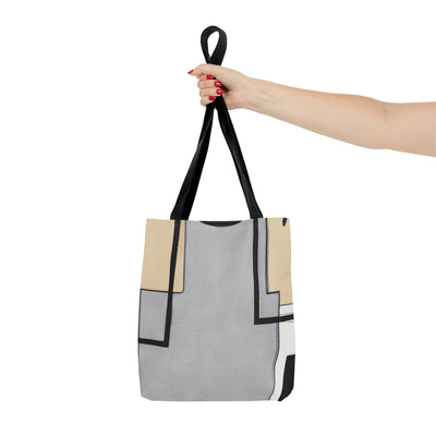 Canvas Tote Bag Black Grey Abstract Pattern - Bags