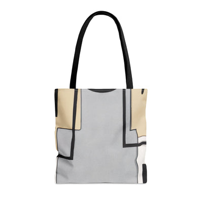 Canvas Tote Bag Black Grey Abstract Pattern - Bags