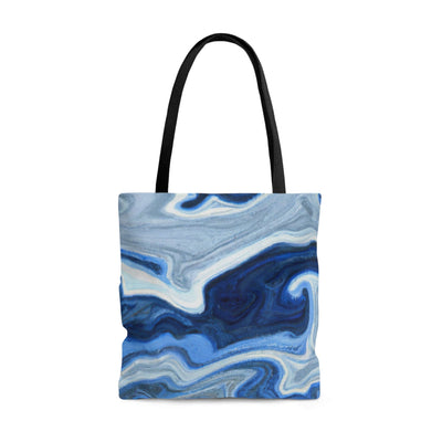 Canvas Tote Bag Blue White Grey Marble Pattern - Bags | Canvas Tote Bags