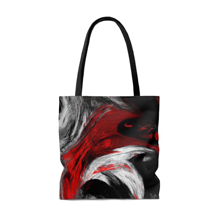 Canvas Tote Bag Decorative Black Red White Abstract Seamless Pattern - Bags