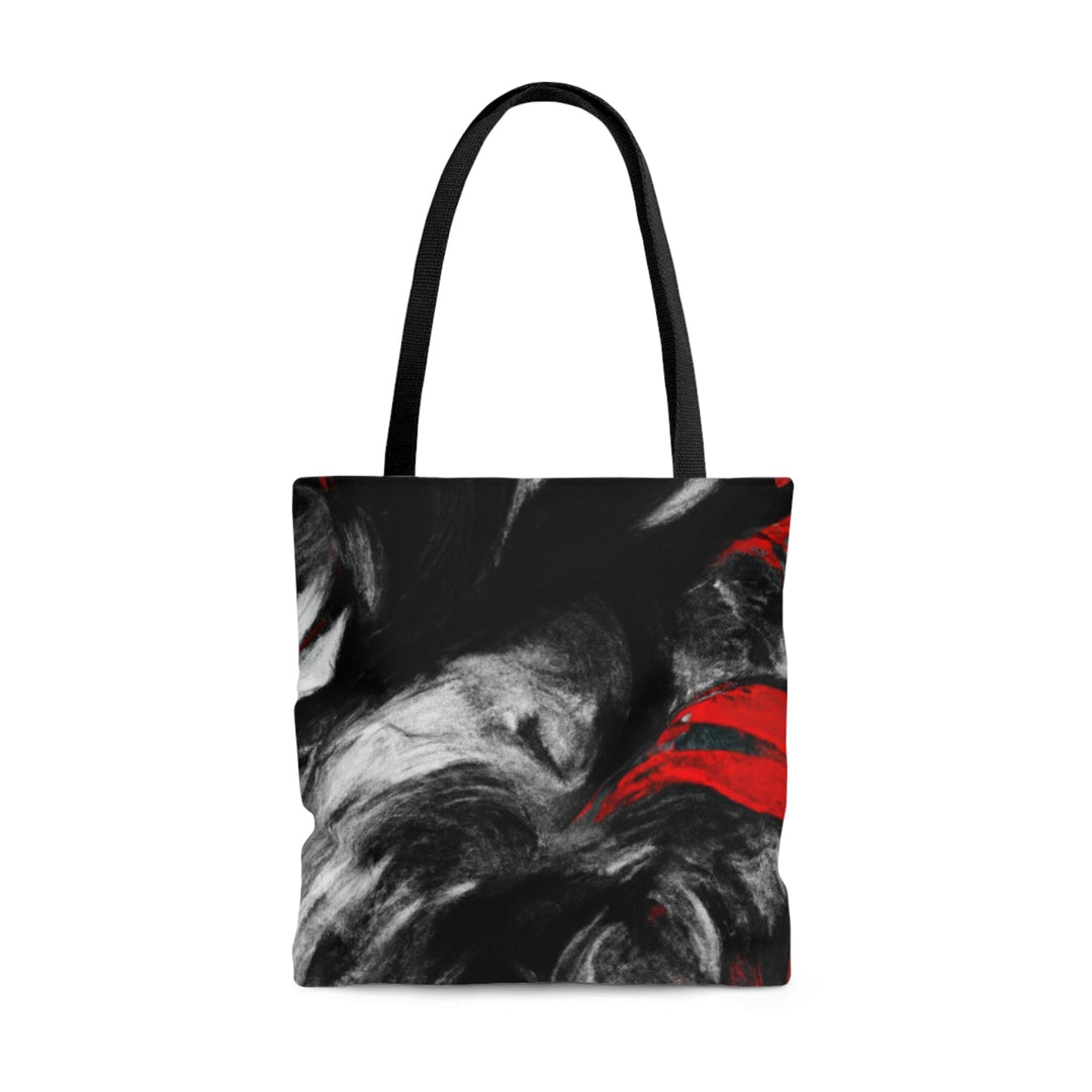 Canvas Tote Bag Decorative Black Red White Abstract Seamless Pattern - Bags