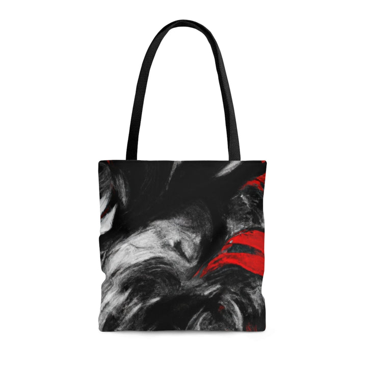 Canvas Tote Bag Decorative Black Red White Abstract Seamless Pattern - Bags