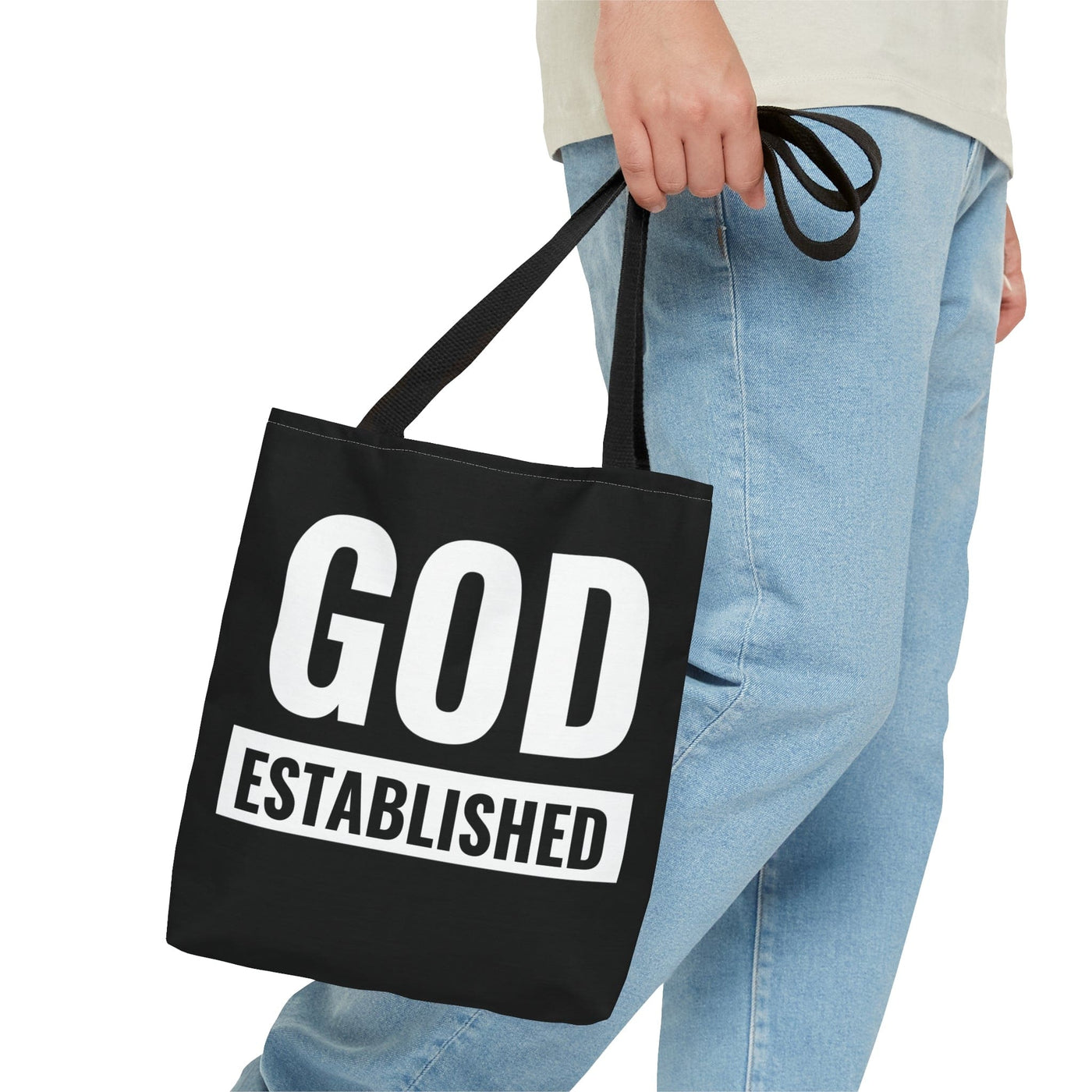 Canvas Tote Bag God Established - Bags