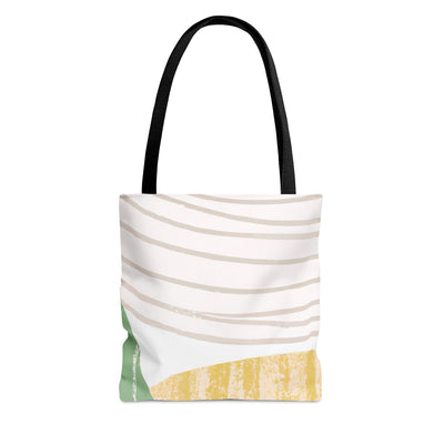 Canvas Tote Bag Green Textured Boho Pattern - Bags