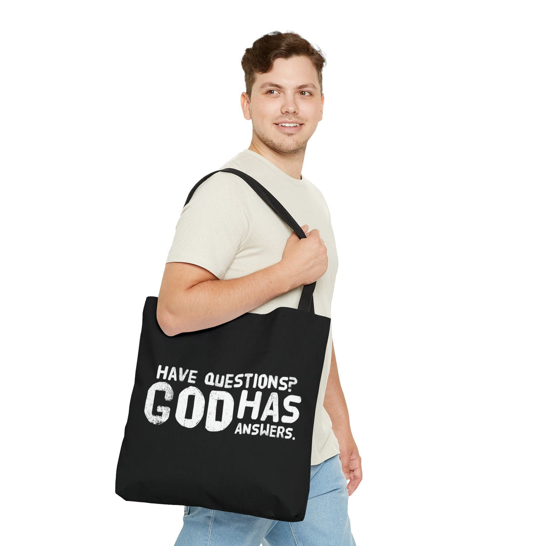 Canvas Tote Bag have Questions God has Answers Print - Bags | Canvas Tote Bags