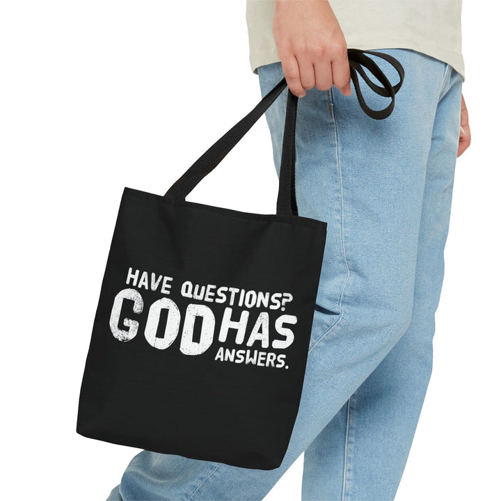 Canvas Tote Bag have Questions God has Answers Print - Bags | Canvas Tote Bags