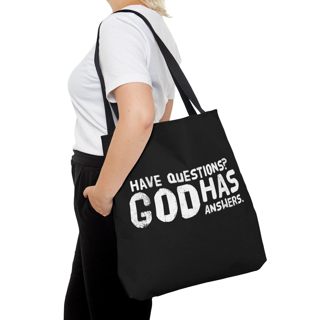 Canvas Tote Bag have Questions God has Answers Print - Bags | Canvas Tote Bags