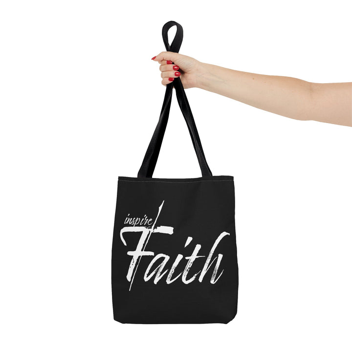 Canvas Tote Bag Inspire Faith White Print - Bags | Canvas Tote Bags