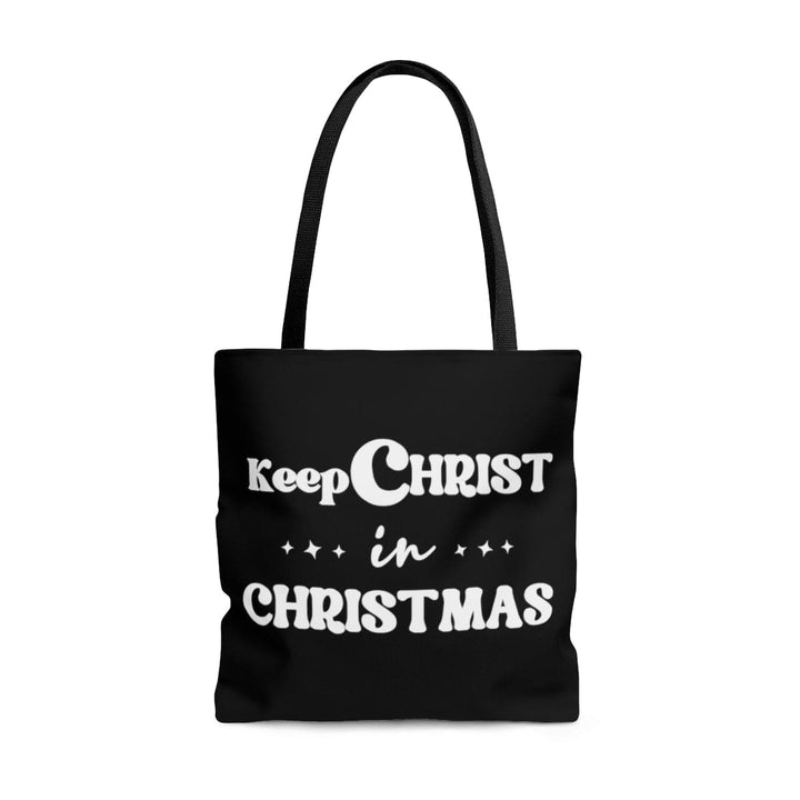 Large Tote Bag - Keep Christ in Christmas - Christian Holiday - Bags/Canvas
