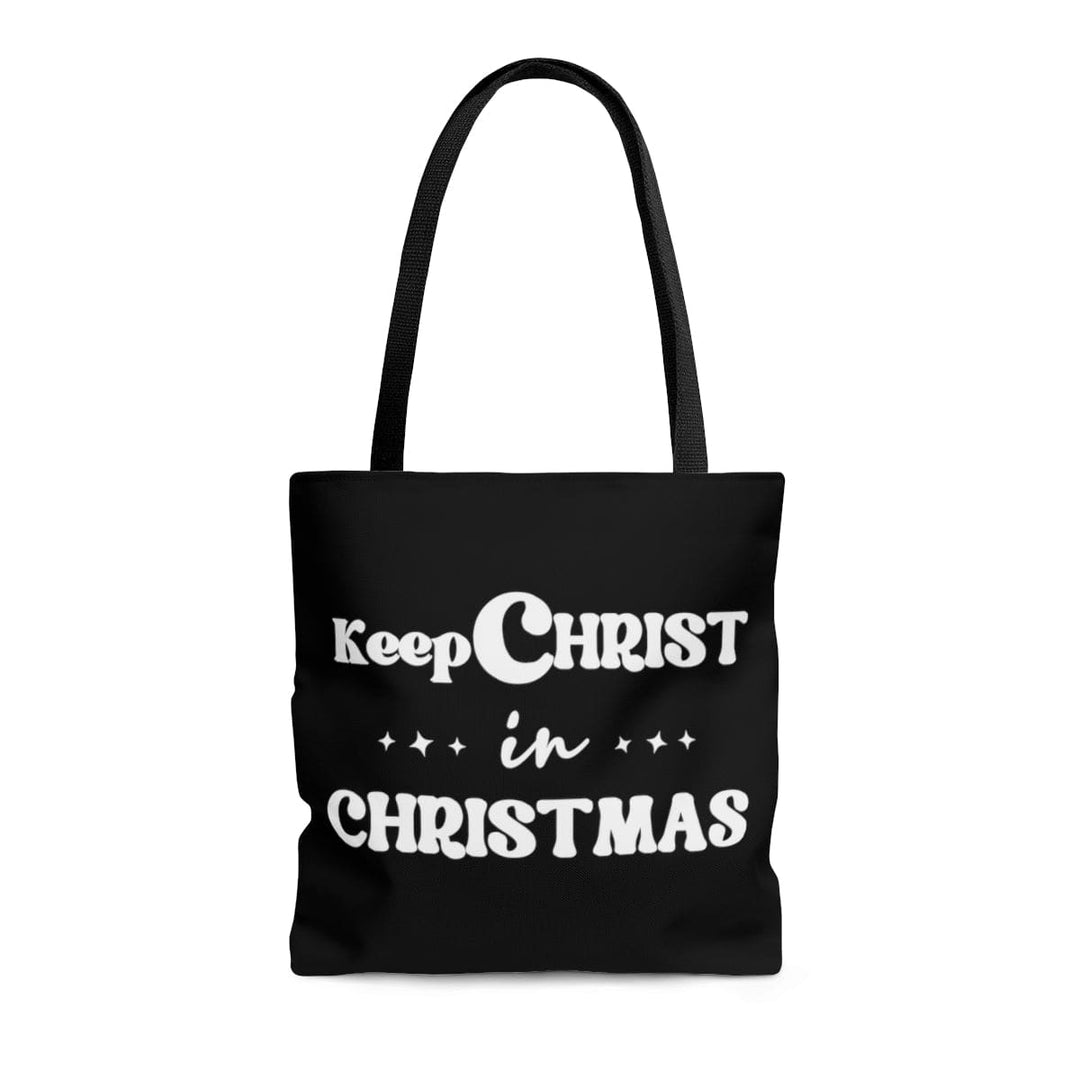 Large Tote Bag - Keep Christ in Christmas - Christian Holiday - Bags/Canvas