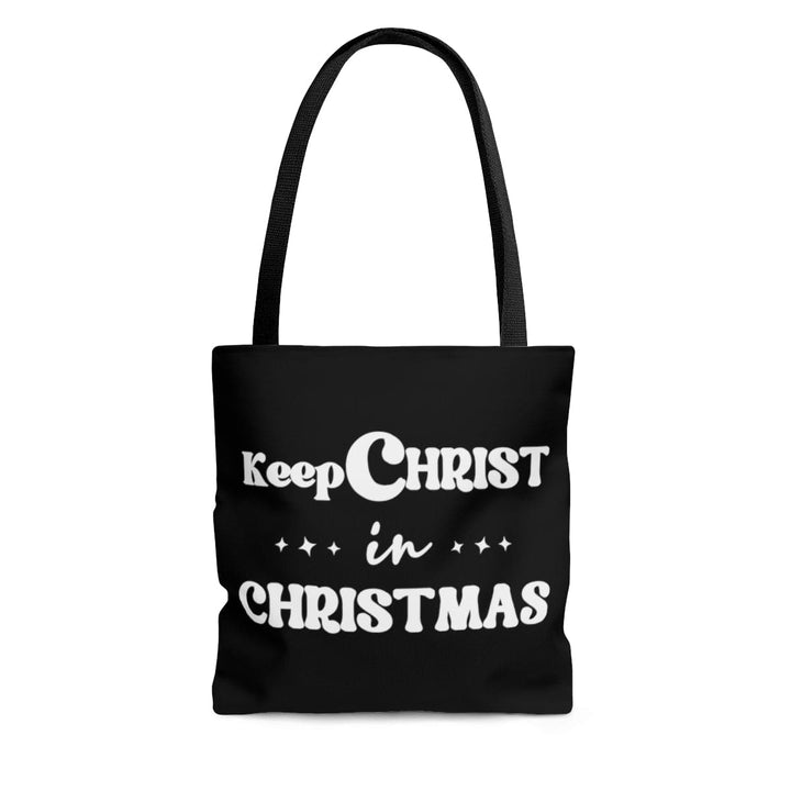 Large Tote Bag - Keep Christ in Christmas - Christian Holiday - Bags/Canvas