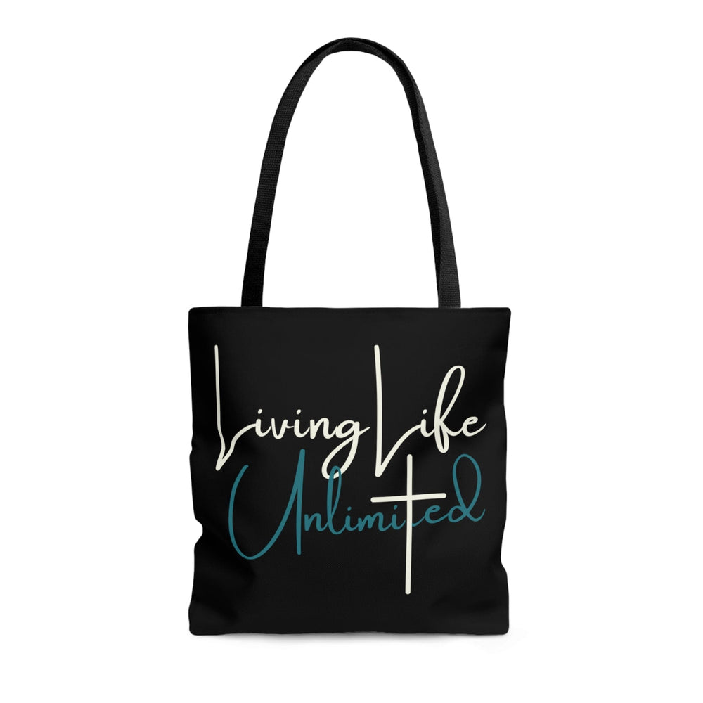 Canvas Tote Bag Living Life Unlimited - Inspirational Motivation - White