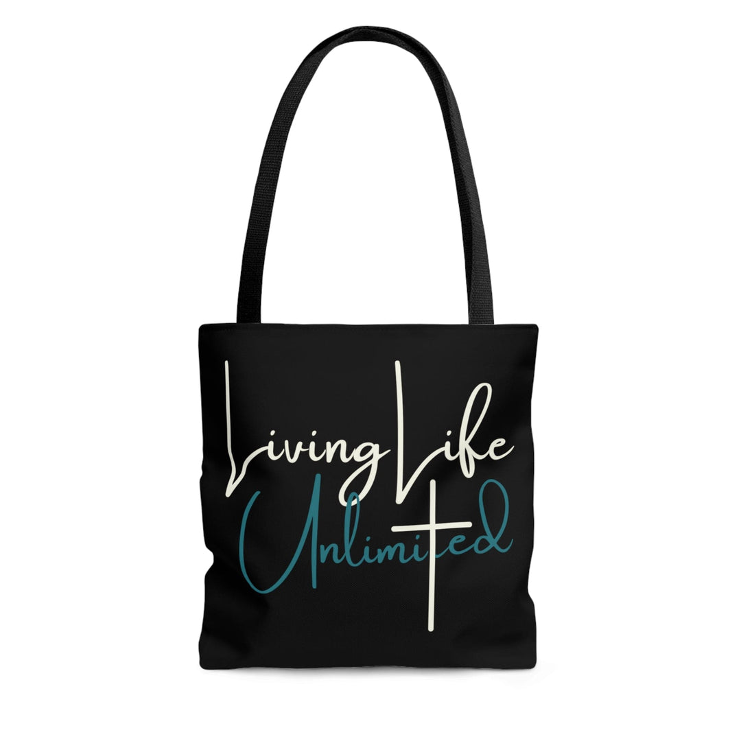 Canvas Tote Bag Living Life Unlimited - Inspirational Motivation - White