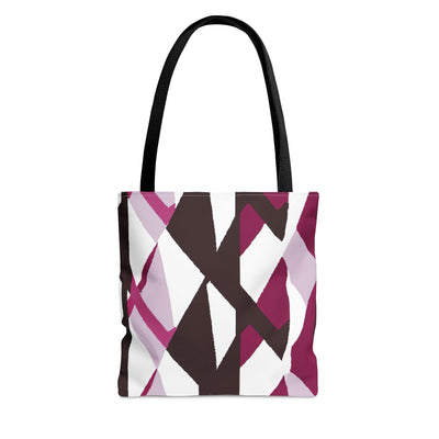 Canvas Tote Bag Pink Mauve Pattern - Bags