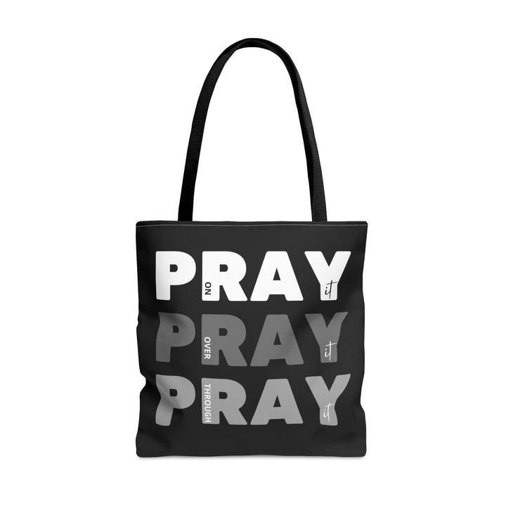 Canvas Tote Bag Pray on it Over it Through - Bags | Canvas Tote Bags