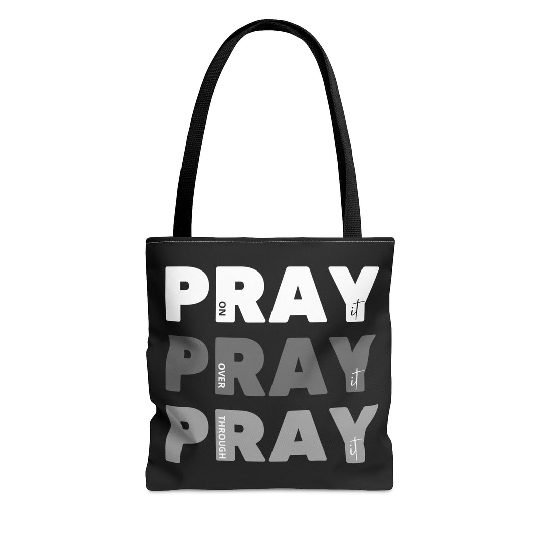 Canvas Tote Bag Pray on it Over it Through - Bags | Canvas Tote Bags