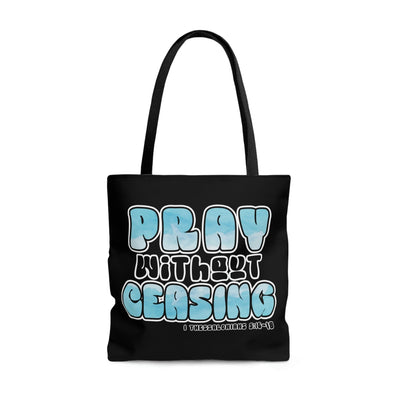 Canvas Tote Bag Pray Without Ceasing Christian Inspiration - Bags | Canvas Tote