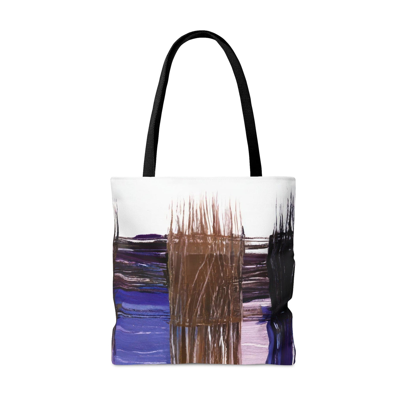 Canvas Tote Bag Rustic Brown Interweave Print - Bags