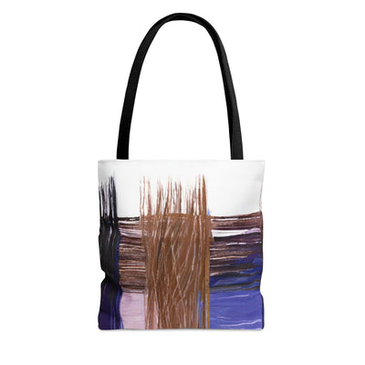 Canvas Tote Bag Rustic Brown Interweave Print - Bags