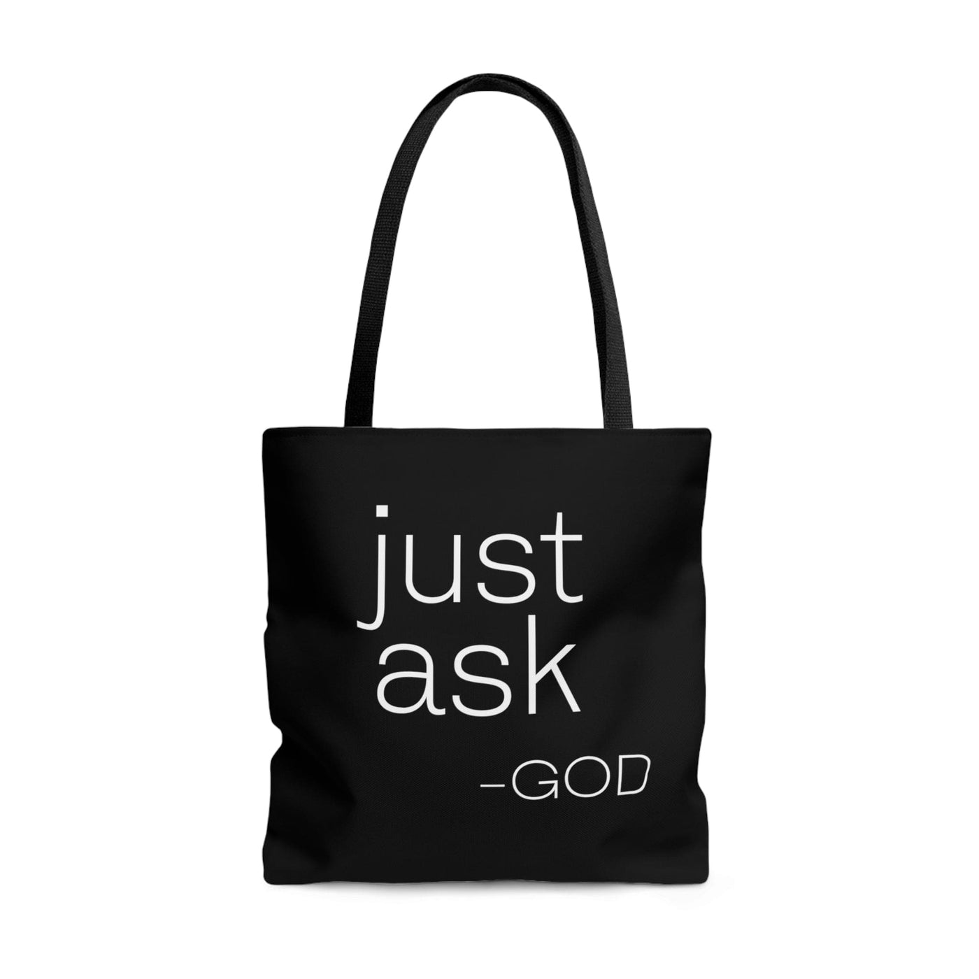Canvas Tote Bag Say It Soul ’just Ask-god’ Statement Shirt Christian