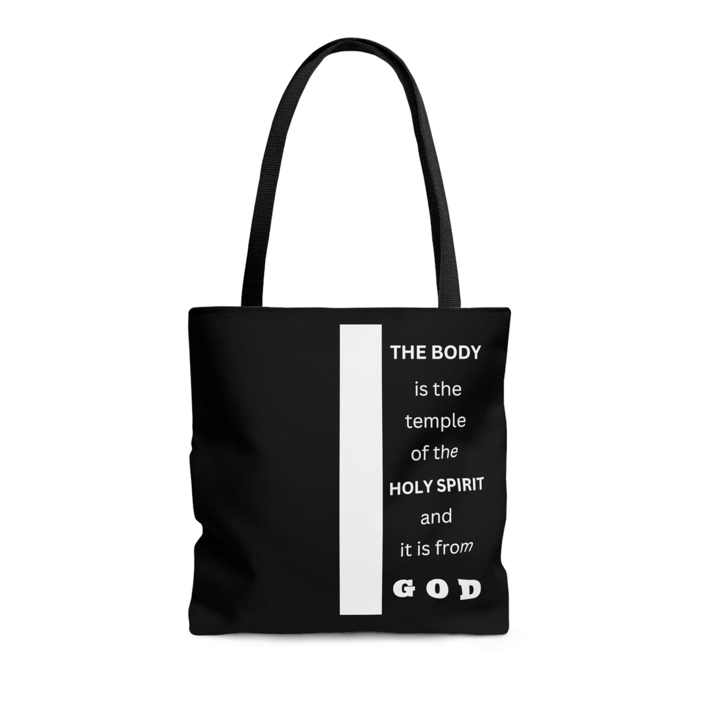 Canvas Tote Bag The Body Is The Temple Of The Holy Spirit - Scripture Verse