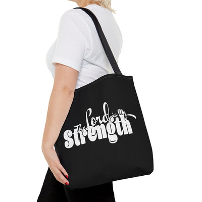 Canvas Tote Bag The Lord Is My Strength Print - Bags
